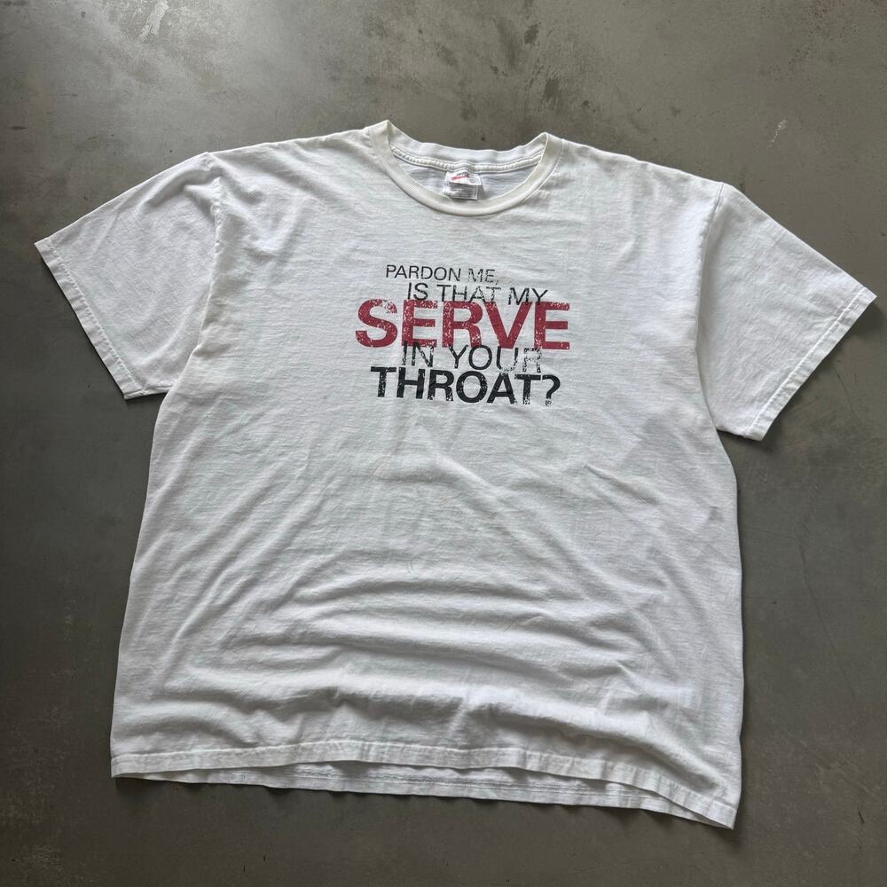 Vintage 90’s Nike Pardon Me Pete Sampras Tennis Obscure Rare T-shirt Size XL